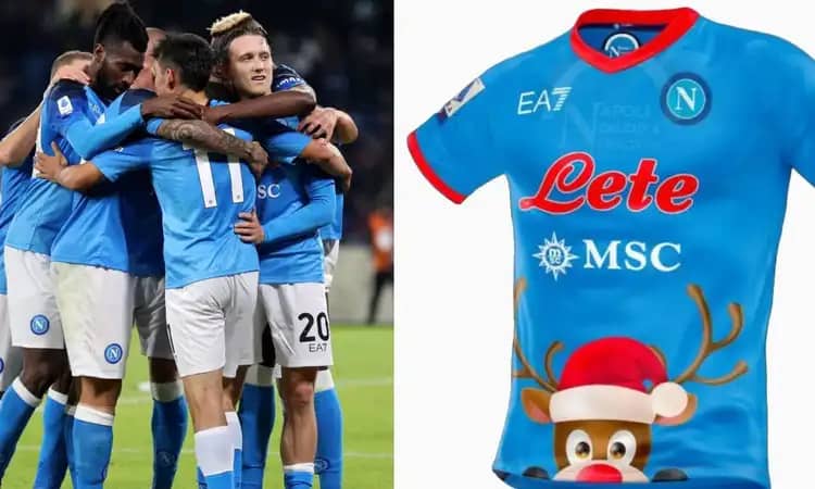 Napoli, arriva la maglia di Natale: SSC Napoli 2022 Christmas