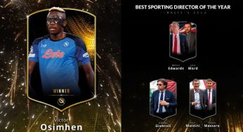 Globe Soccer Awards vince Osimhen: l’attaccante del Napoli batte Gavi e Valverde