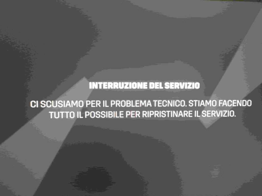 interuzione servizio dazn napoli cystal palace