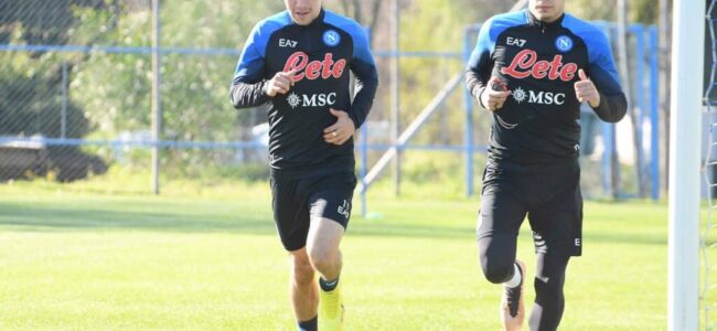 Il Napoli impegnato durante gli allenamenti a Castel Volturno ritrova tre giocatori impegnati con le Nazionali: Olivera, Lozano e Anguissa.