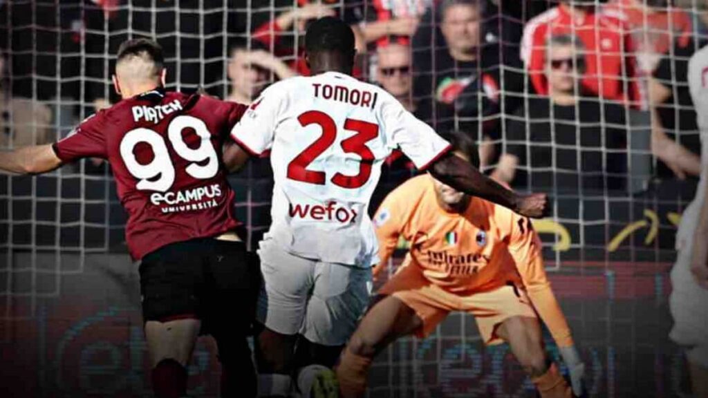 salernitana milan rigore tomori piatek