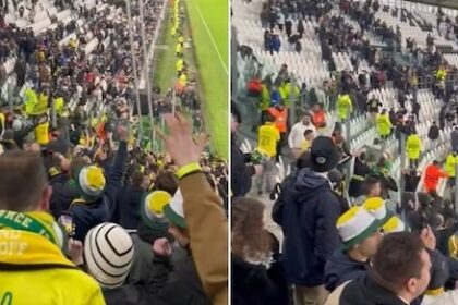 I tifosi del Nantes cantano Juve in serie Serie B - VIDEO