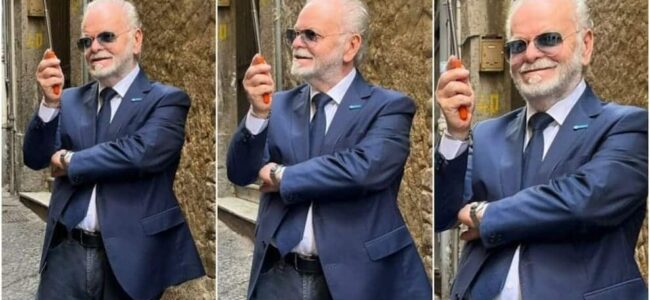 De Laurentiis, a Napoli spunta un sosia per i turisti