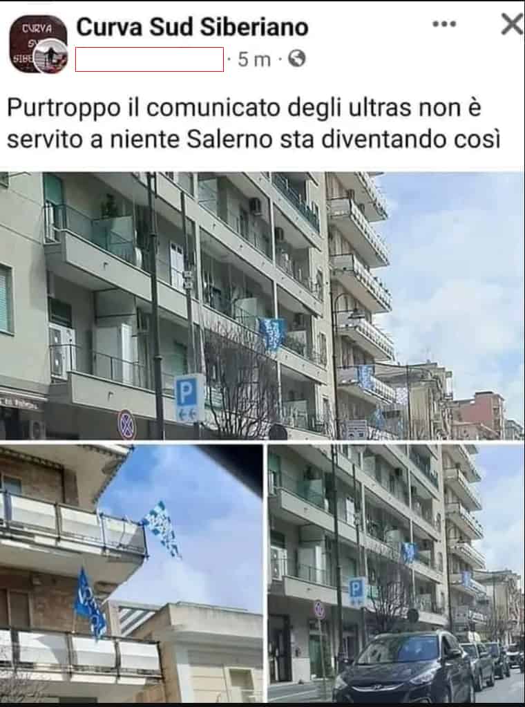 Comunicato ultras Salernitana inascoltato la città e la provincia si colorano d’azzurro
