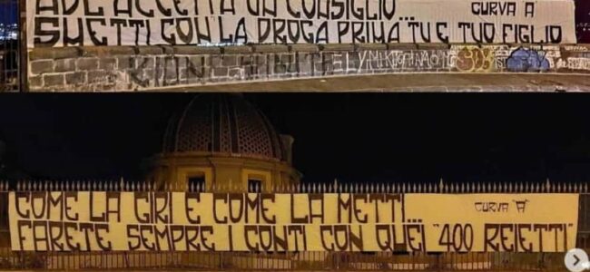 Napoli, striscioni contro De Laurentiis. Nuova protesta degli ultras Curva A