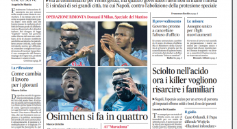 Il Mattino – De Laurentiis in forse, deve partire per gli USA