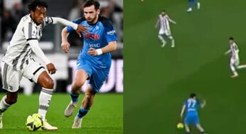 Kvaratskhelia sfotte Cuadrado: il gesto pizzicato dalle telecamere in Juve-Napoli