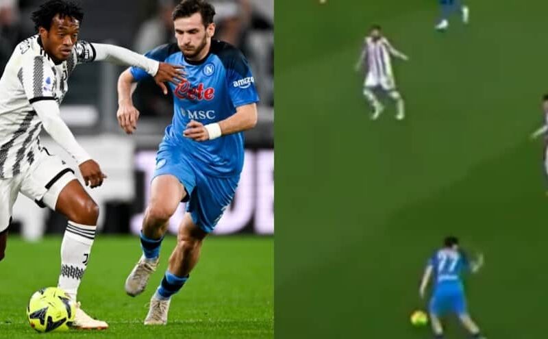 Kvaratskhelia sfotte Cuadrado: il gesto pizzicato dalle telecamere in Juve-Napoli