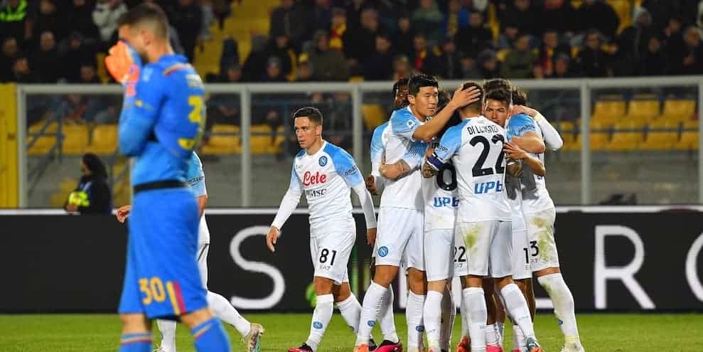 Lecce-Napoli 1-2 azzurri tornano alla vittoria. Ora la champions