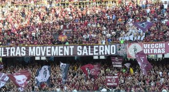 Tifosi Salernitana pronti a festeggiare all’Arechi per il pareggio col Napoli
