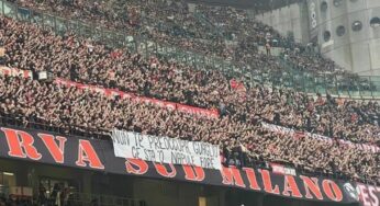 Milan-Lecce: lo striscione che prende in giro i napoletani – FOTO