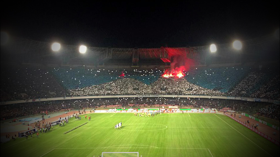 coreografia napoli milan stadio maradona