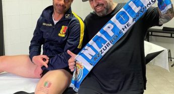 Calaiò pazzo di Napoli, si tatua il terzo scudetto – FOTO