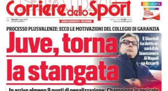 Juventus, torna la stangata? Corriere: “9 punti di penalizzazione e Champions a rischio”