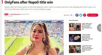 Paola Saulino fa impazzire l’Inghilterra: 80% di sconto su Onlyfans per il Napoli