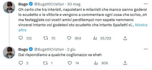 Bugo Contro Napoli: "Non Sapete Nemmeno Vincere" 