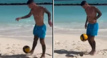 Napoli, Politano Show e palleggi sulla spiaggia – VIDEO