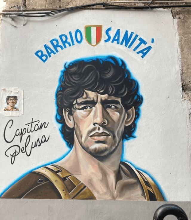 Maradona gladiatore, nuovo murales da brividi a Napoli - FOTO
