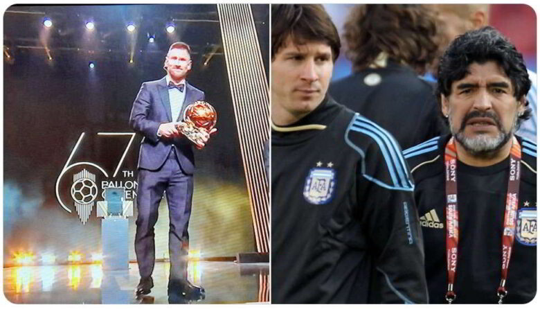 Pallone d'Oro, la dedica di Messi a Maradona fa emozionare: "Grazie Diego"