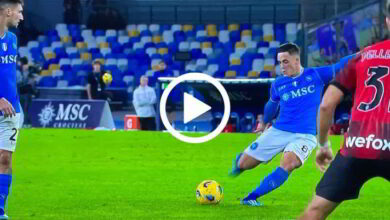 Video Napoli-Milan 2-2 Raspadori la riprende su punizione