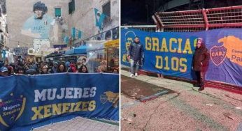 VIDEO – Show dei tifosi del Boca Juniors, a Napoli per l’anniversario di Maradona