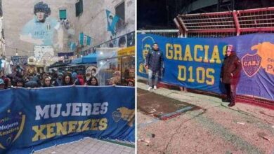 VIDEO - Show dei tifosi del Boca Juniors, a Napoli per l'anniversario di Maradona