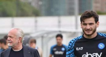 De Laurentiis a Castel Volturno, Garcia lascia l’allenamento: il retroscena