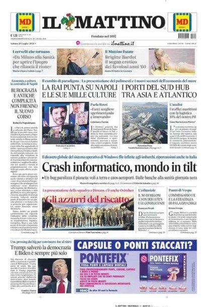 Presentazione Napoli a Dimaro, Il Mattino in prima pagina: "Gli azzurri del riscatto. C'è anche Osimhen"