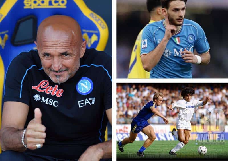 Verona-Napoli: Conte riparte come Spalletti. Maradona e Kvaratskhelia...