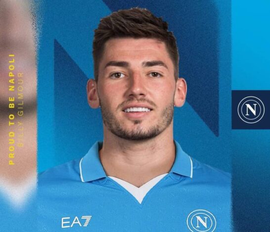 De Laurentiis twitta: "Benvenuto Billy". Gilmour è del Napoli