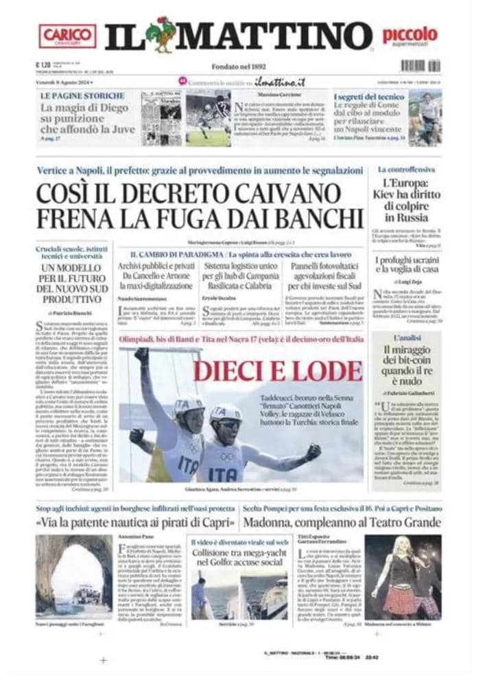 I segreti di Conte, Il Mattino: "Le regole del tecnico: dal cibo al modulo per rilanciare un Napoli vincente"