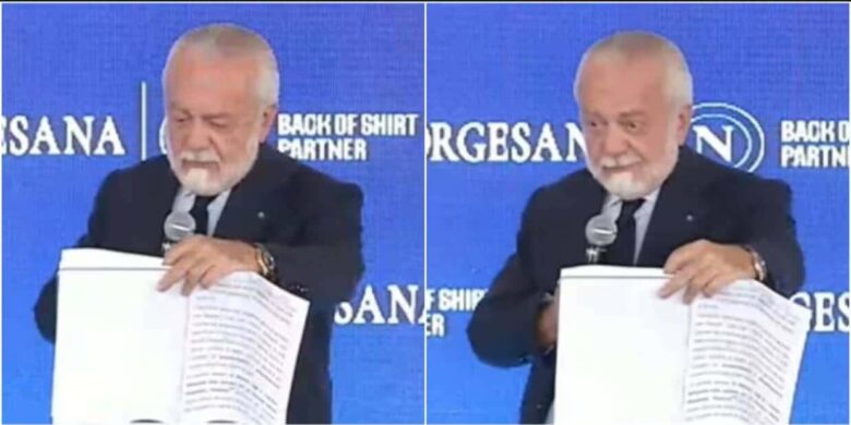 De Laurentiis si commuove per i 20 anni al Napoli