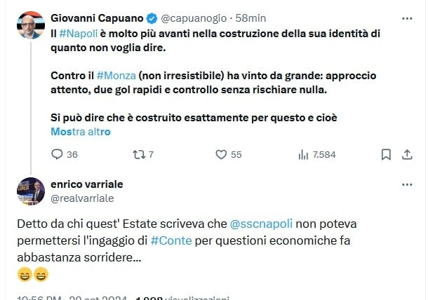 Lite sui social tra Enrico Varriale e Giovanni Capuano dopo Napoli-Monza