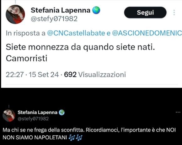 Giornalista sarda offende Napoli: "Siete monnezza e camorristi"