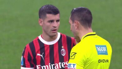 arbitro Colombo nei confronti di Morata