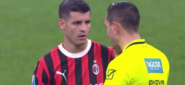 arbitro Colombo nei confronti di Morata