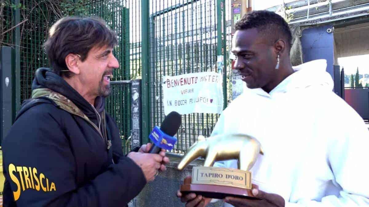 Tapiro d’oro a Balotelli, la risposta a Staffelli su Vieira fa il giro del web