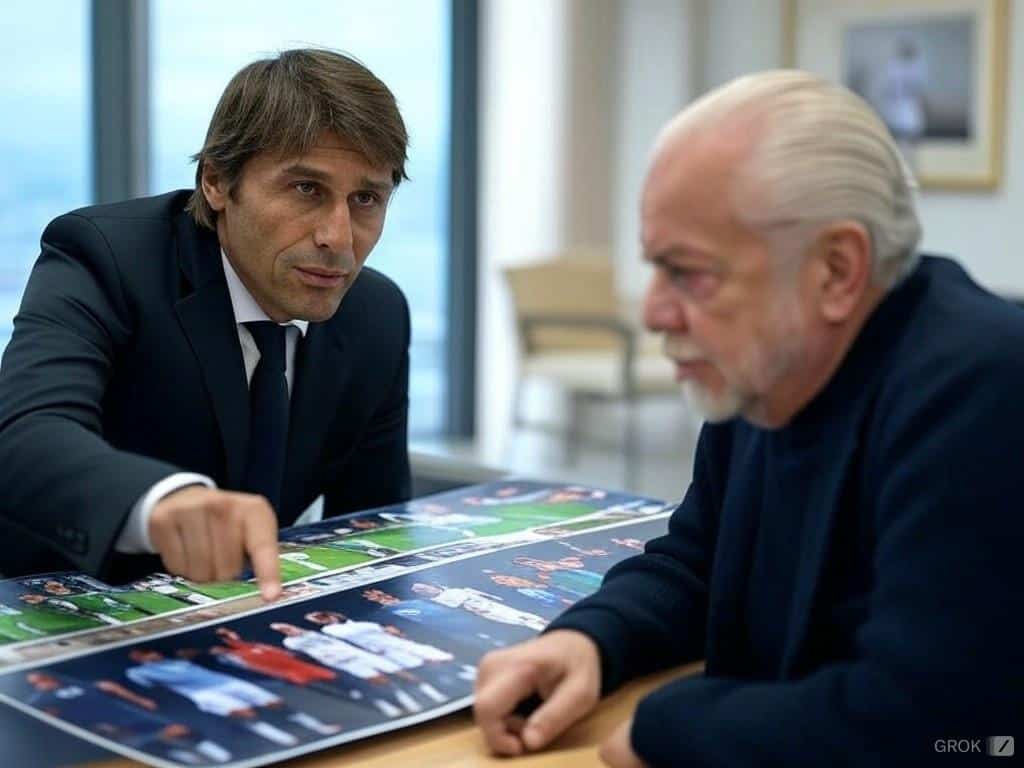 Napoli, Conte indica due rinforzi: De Laurentiis tenta il colpaccio