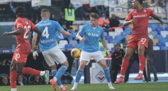 Napoli-Fiorentina: gli azzurri avanti grazie a Lukaku