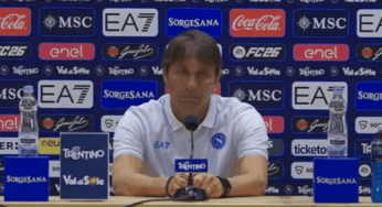 Conte lancia il nuovo Napoli: «Scudetto sul petto, ma dobbiamo faticare ancora di più»