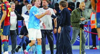 Conte: «Napoli, stagione complessa ma vittoria di squadra. De Bruyne è fondamentale, Hojlund può diventare un crack»
